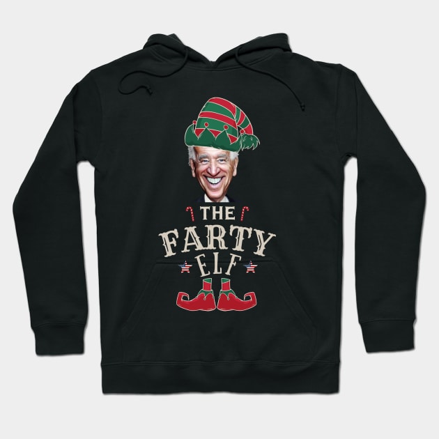 The Farty Biden Elf Funny | Sarcastic Political Anti Biden Design Hoodie by HROC Gear & Apparel